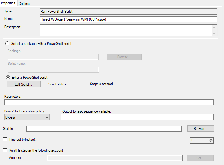Inject WUAgent version in WMI step